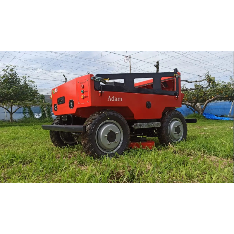 りんごを運搬する農業用AIロボットに草刈りアタッチメントが登場！東北