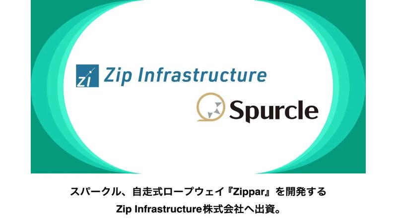 スパークル株式会社が、自走式ロープウェイ「Zippar」開発のZip Infrastructure株式会社へ出資