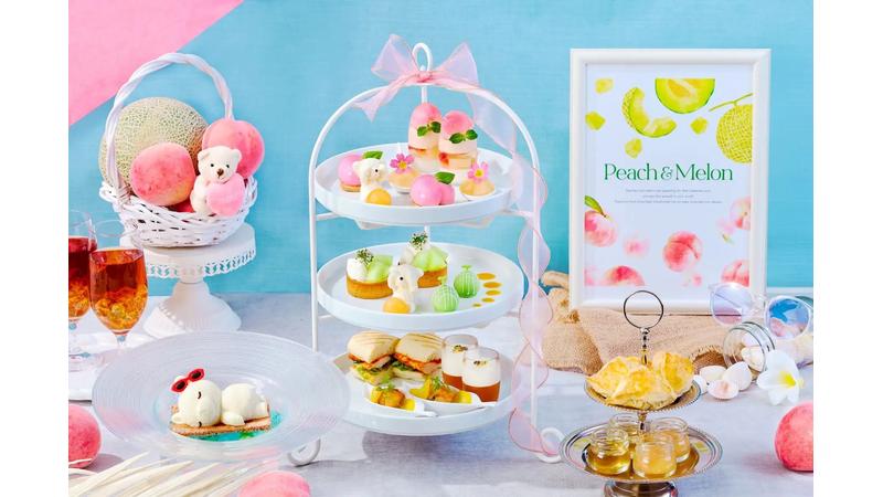 夏が旬の桃とメロンと白くまがモチーフのひんやり冷たいスイーツづくし 「テディベアのバカンスアフタヌーンティー～ピーチ＆メロンパラダイス～」開催