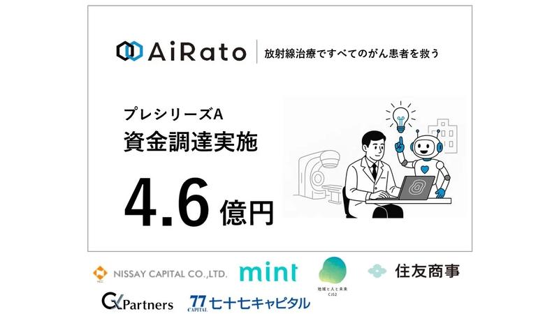 がん治療の未来を切り拓く！放射線治療AIソフト開発のアイラト、4.6億円を調達