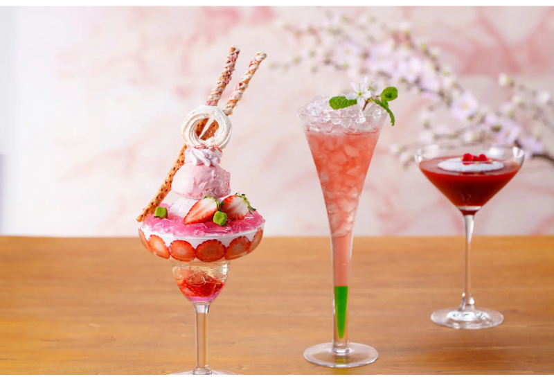 ウェスティンホテル仙台、桜といちごの「パフェ＆カクテル」を春限定で提供