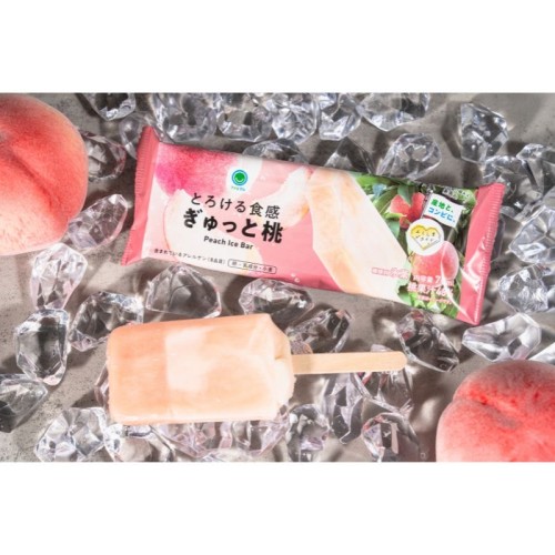 福島県産の「あかつき」や「まどか」などの桃を使用したアイスバー 「とろける食感 ぎゅっと桃」5月12日から全国のファミリーマート店舗で発売開始