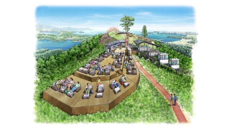 休暇村気仙沼大島、亀山テラスオープンに合わせ日帰りプランを販売開始